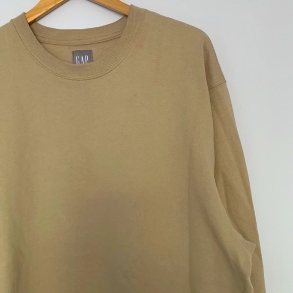GAP Fall Winter Casual Basics Crew Neck Long Sleeve Pullover Sweater in Tan (XL)